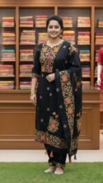 Sophisticated Party Outfit Block Print Three Piece Outfit | সোফিস্টিকেটেড পার্টি আউটফিট ফ্যাশন কালেকশন আউটফিট । MNK SHOP - Image 14