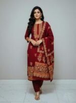 Sophisticated Party Outfit Block Print Three Piece Outfit | সোফিস্টিকেটেড পার্টি আউটফিট ফ্যাশন কালেকশন আউটফিট । MNK SHOP - Image 6