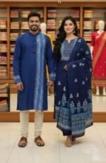 Premium Handcrafted Work Panjabi Three Piece Couple Set | প্রিমিয়াম হাতের কাজ সুন্দর পাঞ্জাবি সেট । MNK SHOP - Image 8