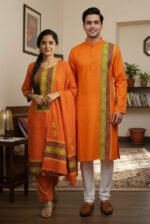 Aesthetic Traditional Style Block Print Three Piece Attire | নান্দনিক ট্রেডিশনাল স্টাইল ট্রেন্ডি পোশাক পোশাক । MNK SHOP - Image 6