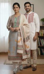 Ultra Soft Breathable Fabric Block Print Three Piece Attire | নরম আরামদায়ক ফেব্রিক নারীদের থ্রি পিস পোশাক । MNK SHOP - Image 5