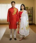 Ultra Soft Breathable Fabric Block Print Three Piece Attire | নরম আরামদায়ক ফেব্রিক নারীদের থ্রি পিস পোশাক । MNK SHOP - Image 3