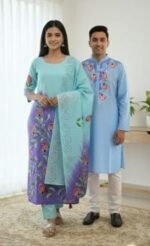 Ultra Soft Breathable Fabric Block Print Three Piece Attire | নরম আরামদায়ক ফেব্রিক নারীদের থ্রি পিস পোশাক । MNK SHOP - Image 16