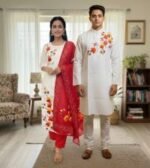 Ultra Soft Breathable Fabric Block Print Three Piece Attire | নরম আরামদায়ক ফেব্রিক নারীদের থ্রি পিস পোশাক । MNK SHOP - Image 2