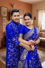 Fine Quality Stitching Saree Panjabi Couple Dress with Blouse Piece | উন্নত মানের সেলাই প্রিমিয়াম কাপল ড্রেস । MNK SHOP - Image 8
