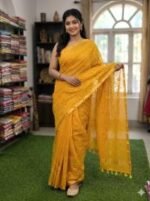 Lightweight Easy Drape Embroidery Premium Half Silk Saree | হালকা ও আরামদায়ক ফ্যাশন শাড়ি । MNK SHOP - Image 10