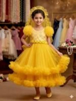 Trendy Designer Party Princess Frock – New Arrival | ট্রেন্ডি ডিজাইনার পার্টি ফ্রক । MNK SHOP