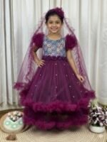 Trendy Designer Party Princess Frock – New Arrival | ট্রেন্ডি ডিজাইনার পার্টি ফ্রক । MNK SHOP - Image 3