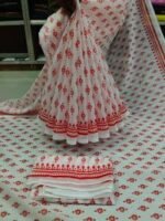 Traditional Weaving Chanderi Silk Saree with Blouse Piece | ঐতিহ্যবাহী সিল্ক বুনন প্রিমিয়াম শাড়ি । MNK SHOP - Image 4