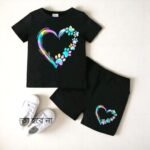 Trendy Half Sleeve T-shirt & Pant Set, ট্রেন্ডি হাফ স্লিভ টি-শার্ট ও প্যান্ট সেট। MNK SHOP - Image 2
