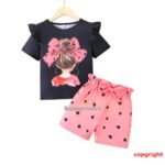 Trendy Half Sleeve T-shirt & Pant Set, ট্রেন্ডি হাফ স্লিভ টি-শার্ট ও প্যান্ট সেট। MNK SHOP
