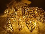 Metal 3D Leaf Shape Golden LED Fairy String Light | Decorative Leaf Light for Bedroom & Home Decor | MNK SHOP - Image 5