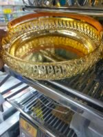 Luxury Golden German Silver Pandan Tray | Gold Plated Decorative Gift Basket with Handle | Wedding Dala & Pan Dan Decor | MNK SHOP