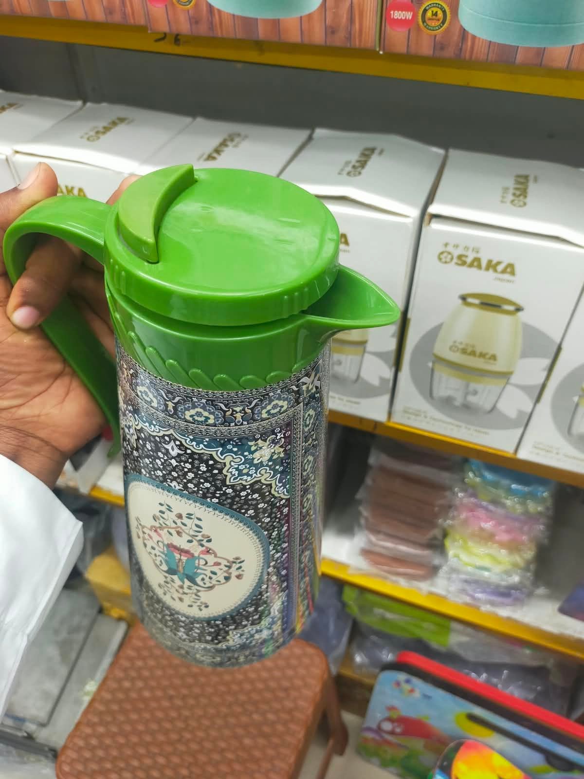 0f03632ed86c0ae51d2c19c5f6199e46_2200x2200q80 Decorative Printed Plastic Water Jug with Lid & Handle | নকশাদার প্লাস্টিক পানির জগ | পানি ও জুস রাখার পাত্র | MNK SHOP - Image 1