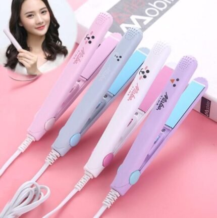 Mini Portable Hair Straightener | 20W Macaron Mini Flat Iron | 160°C Tourmaline Ceramic Plate | Travel Hair Styling Tool | MNK SHOP