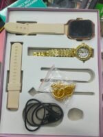 A58 Plus Ladies Smart Watch & Jewelry Combo Set | 2.01" HD Full Touch Display | Bluetooth Calling | 8-in-1 Gift Set | MNK SHOP - Image 3