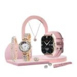 A59 Plus Ladies Smartwatch & Luxury Jewelry 6-in-1 Gift Set | 2.02" HD Display | Bluetooth Calling | Premium Women’s Fashion Combo | MNK SHOP - Image 5