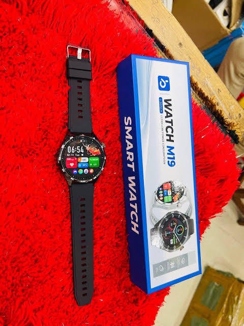 20e4327e8115ee38c13fd6022d107523_2200x2200q80 M19 Round Smart Watch | HD Touch Display | Bluetooth Calling | Heart Rate, SpO2 & Sleep Monitor | 5-7 Days Battery | MNK SHOP - Image 1