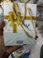1 Piece Set Premium White & Gold Paper Gift Bag | Just for You Design with Gold Rope Handles | Wedding Birthday Gift Bag | MNK SHOP - Image 3