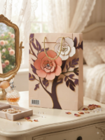 Premium 3D Floral Paper Gift Bag | Peach & White Pop-Out Flower Design with Gold Rope Handles | Wedding Birthday Gift Bag | MNK SHOP - Image 7