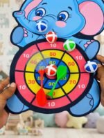 Kids Elephant Dart Board Game | Cartoon Elephant Target Board with Sticky Balls & Darts | Indoor Fun Skill Game for Kids | MNK SHOP - Image 2