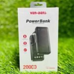 VEN-DENS VD-PB061 20000mAh 22.5W Fast Charging Power Bank | ২০,০০০mAh ফাস্ট চার্জিং, Built-in Type-C & Lightning Cable, Digital Display | MNK SHOP - Image 4