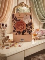 Premium 3D Floral Paper Gift Bag | Peach & White Pop-Out Flower Design with Gold Rope Handles | Wedding Birthday Gift Bag | MNK SHOP - Image 5