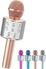 1 Piece WS-858 Wireless Bluetooth Karaoke Microphone | 5W HiFi Speaker | Voice Changer & Echo | 1800mAh Rechargeable Battery | KTV Handheld Mic | Rose Gold, Black & Sky Blue | MNK SHOP - Image 7