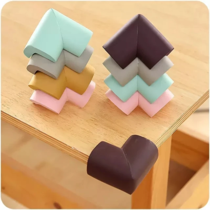 1 Packet(4 Pieces) L-Shaped Foam Corner Guards | Baby Safety Corner Protector | Furniture Edge Bumper Guard | MNK SHOP