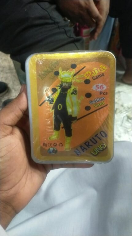 Naruto UNO Mattel Game | 56 Pcs Golden Card | Anime Playing Cards & Party Game | MNK SHOP