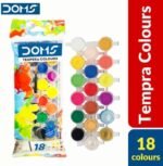 DOMS Tempera Colours 18 Shades Set | Non-Toxic Poster Paints with Brush & 18 Brilliant Colors | MNK SHOP - Image 4