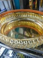 Luxury Golden German Silver Pandan Tray | Gold Plated Decorative Gift Basket with Handle | Wedding Dala & Pan Dan Decor | MNK SHOP - Image 4