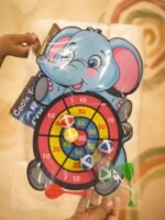 Kids Elephant Dart Board Game | Cartoon Elephant Target Board with Sticky Balls & Darts | Indoor Fun Skill Game for Kids | MNK SHOP - Image 3