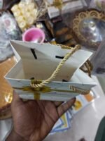 1 Piece Set Premium White & Gold Paper Gift Bag | Just for You Design with Gold Rope Handles | Wedding Birthday Gift Bag | MNK SHOP - Image 2