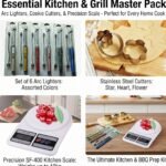 03 COMBO: USB Rechargeable Electric Arc Gas Lighter + 12 Pieces Stainless Steel Cookie & Cake Cutter Set + SF-400 Digital Kitchen Scale Combo Pack | Baking & Cooking Essentials | MNK SHOP