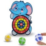 Kids Elephant Dart Board Game | Cartoon Elephant Target Board with Sticky Balls & Darts | Indoor Fun Skill Game for Kids | MNK SHOP - Image 5