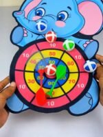 Kids Elephant Dart Board Game | Cartoon Elephant Target Board with Sticky Balls & Darts | Indoor Fun Skill Game for Kids | MNK SHOP - Image 8