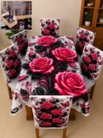 Modern Printed Dining Table Cover, আধুনিক ডাইনিং টেবিল কভার | MNK SHOP - Image 4