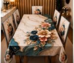 Floral Design Dining Table Cover Set, ফ্লোরাল ডিজাইন ডাইনিং কভার | MNK SHOP - Image 8