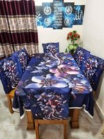 Printed Velvet Table Cloth & Chairs, প্রিন্টেড ভেলভেট টেবিল ক্লথ | MNK SHOP