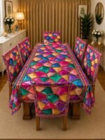 Elegant Dining Room Table Cover Set, স্টাইলিশ ডাইনিং রুম কভার | MNK SHOP