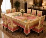Signature Velvet Dining Table Cover, সিগনেচার ভেলভেট ডাইনিং টেবিল কাভার ও চেয়ার সেট | MNK SHOP - Image 5
