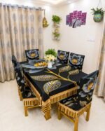 Signature Velvet Dining Table Cover, সিগনেচার ভেলভেট ডাইনিং টেবিল কাভার ও চেয়ার সেট | MNK SHOP - Image 7