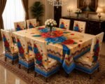 Signature Velvet Dining Table Cover, সিগনেচার ভেলভেট ডাইনিং টেবিল কাভার ও চেয়ার সেট | MNK SHOP - Image 4