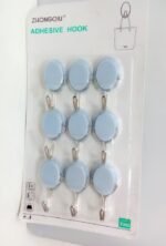 9 Pieces Self Adhesive Wall Hooks Set | Heavy Duty Kitchen & Home Hanging Hooks | MNK SHOP - Image 4