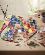 DOMS Tempera Colours 18 Shades Set | Non-Toxic Poster Paints with Brush & 18 Brilliant Colors | MNK SHOP