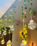 Artificial Money Plant Wish Ball LED String Lights | Decorative Curtain Fairy Lights | MNK SHOP