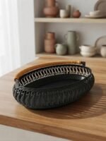 Decorative Paan Dala Serving Tray | Oval Plastic Pan Tray with Handle | পান সাজানো ও পরিবেশনের ডেকোরেটিভ ডালা | MNK SHOP - Image 3