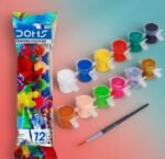 DOMS Tempera Colours 12 Shades Set | সিলভার ও গোল্ডসহ প্রিমিয়াম পোস্টার কালার | MNK SHOP - Image 3