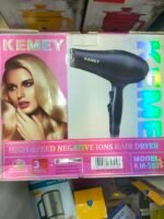 Kemei KM-5805 Negative Ion Hair Dryer | 1000W High Speed Hair Dryer | 2 Speed & 3 Heat Settings | MNK SHOP - Image 3